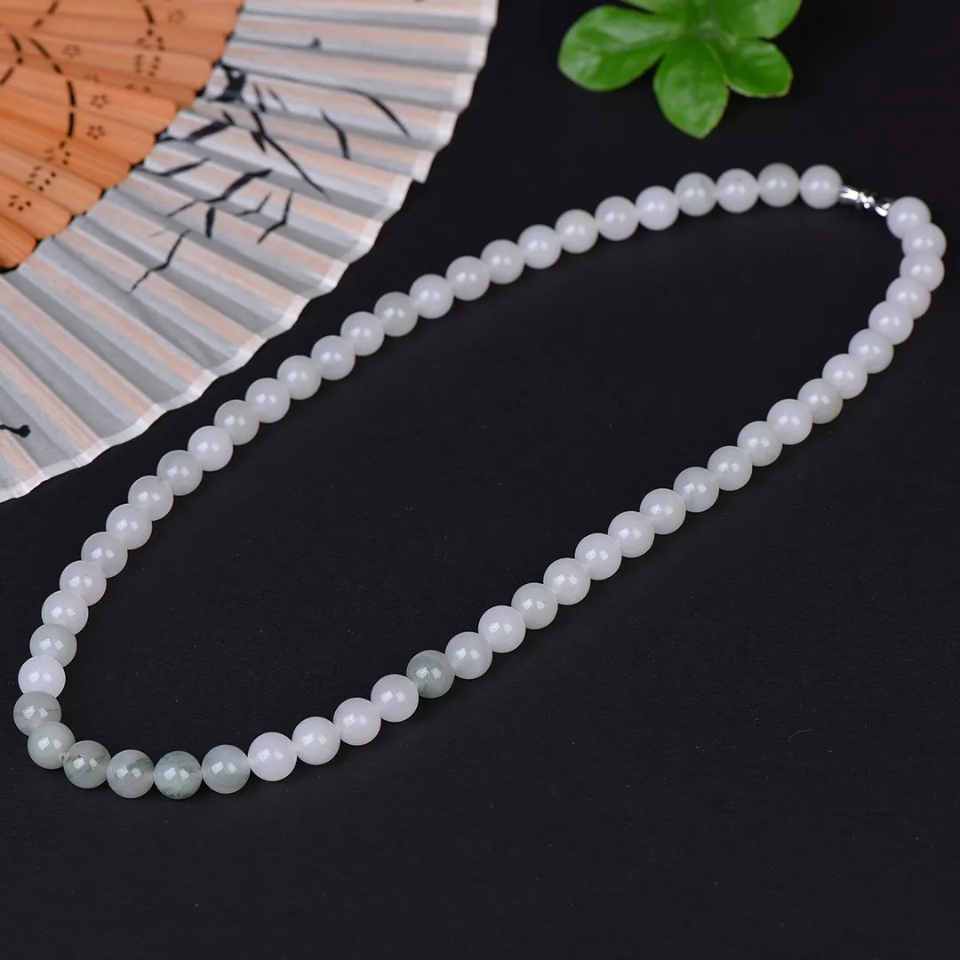 Ethnic Fashion For Ladies - หยกสีทองธรรมชาติ Tianshan หยกสร้อยคอแฟชั่นลอยสีรอบลูกปัดสุภาพสตรีเครื่องประดับของขวัญแฟนแม่