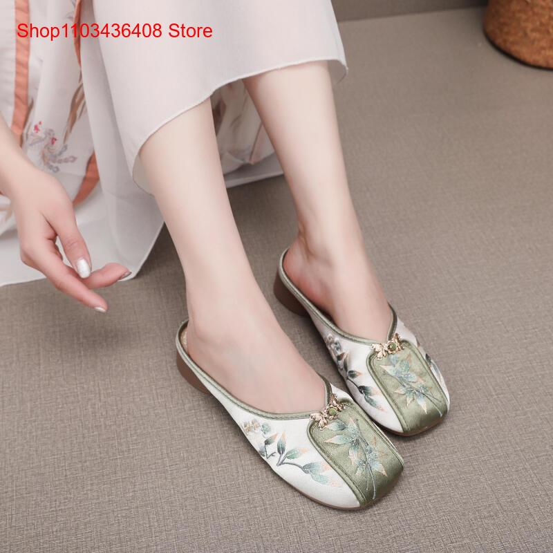 รองเท้าแตะปักลายใหม่สำหรับใส่ใ - Ethnic Fashion Style บทวิจารณ์และราคา