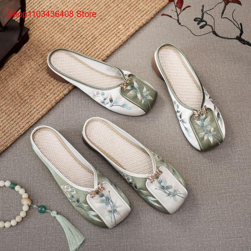 รองเท้าแตะปักลายใหม่สำหรับใส่ใ - Ethnic Fashion Style บทวิจารณ์และราคา