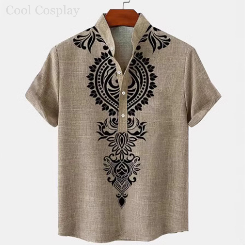 เสื้อเชิ้ตเฮนลีย์สไตล์เรโทรสำห - Ethnic Fashion Style บทวิจารณ์และราคา