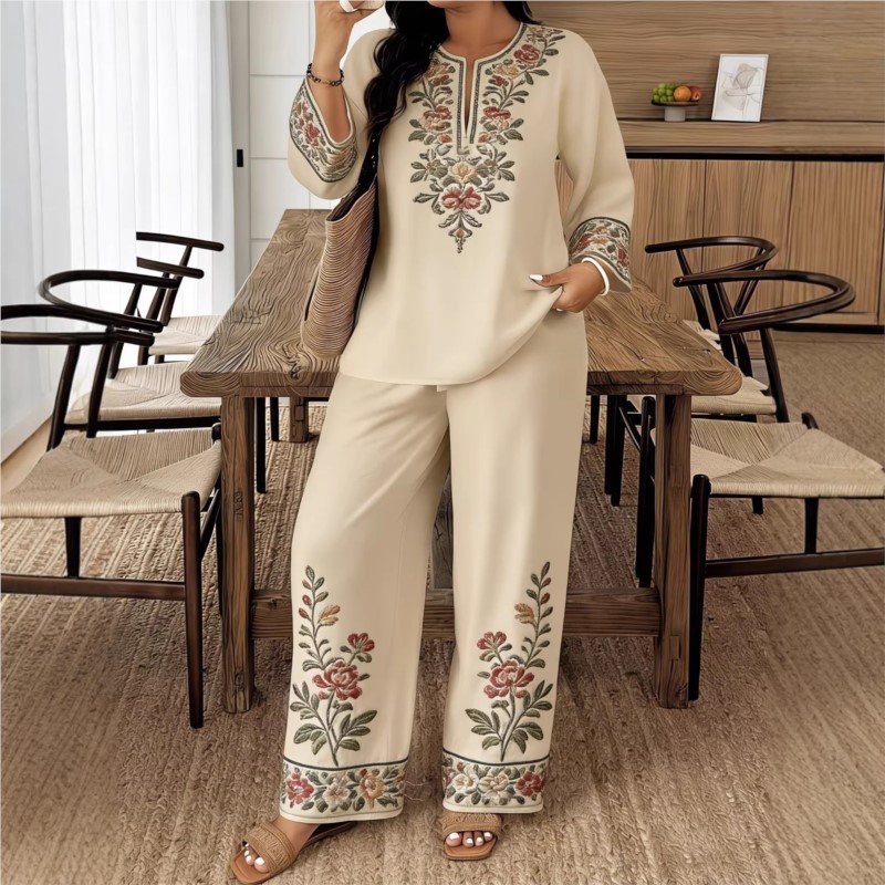 แฟชั่นย้อนยุคพิมพ์ลายเสื้อคอกล - Ethnic Fashion For Ladies บทวิจารณ์และราคา
