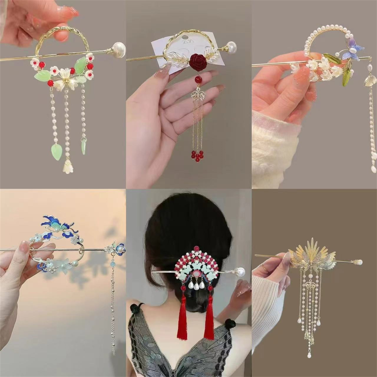 กิ๊บติดผมสไตล์ชาติพันธุ์สำหรับ - Ethnic Fashion Style บทวิจารณ์และราคา