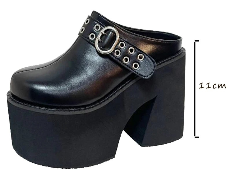 รองเท้าส้นเตารีดแบบสวม หนัง PU - Ethnic Fashion For Ladies บทวิจารณ์และราคา