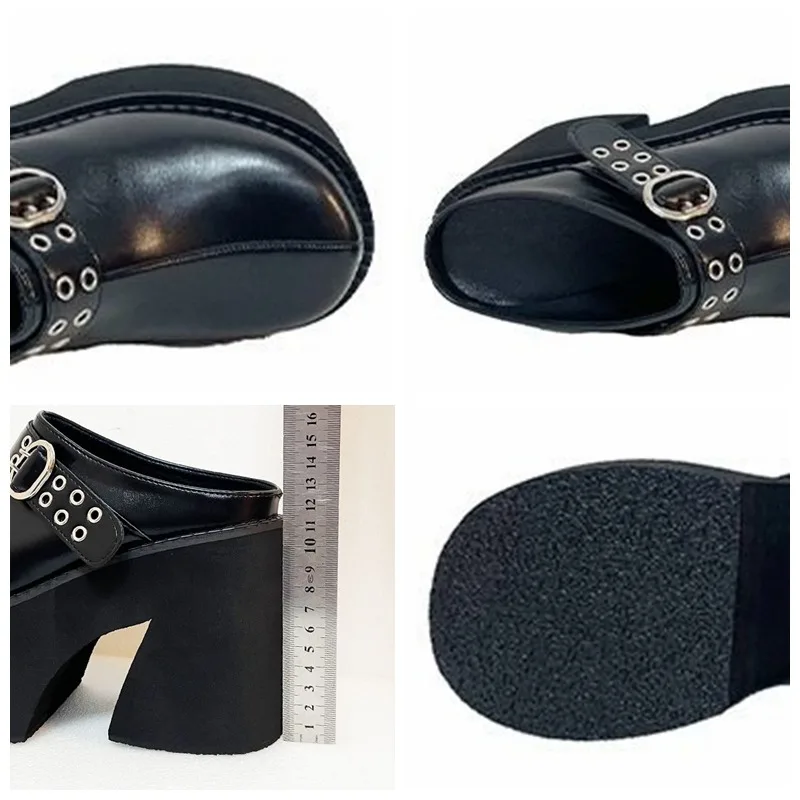 รองเท้าส้นเตารีดแบบสวม หนัง PU - Ethnic Fashion For Ladies บทวิจารณ์และราคา