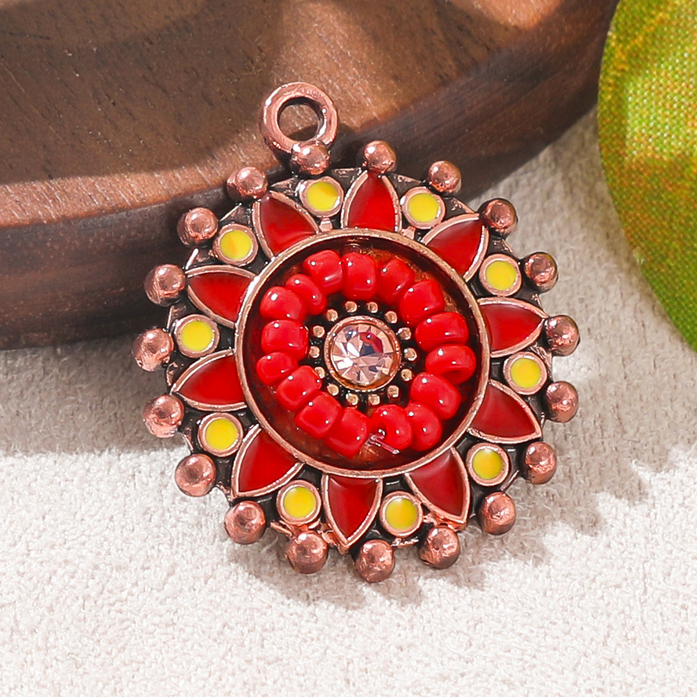จี้ห้อยทรงกลมเคลือบสีสไตล์โบฮี - Ethnic Fashion For Ladies บทวิจารณ์และราคา