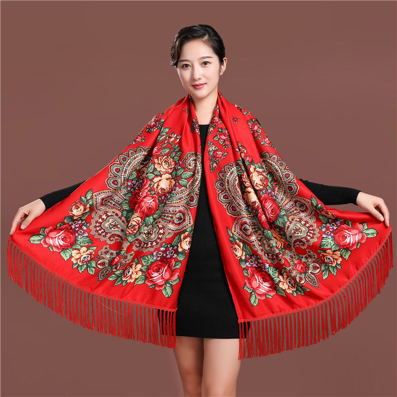 สไตล์รัสเซียหรูหราดอกไม้พิมพ์ผ - Ethnic Fashion For Ladies บทวิจารณ์และราคา