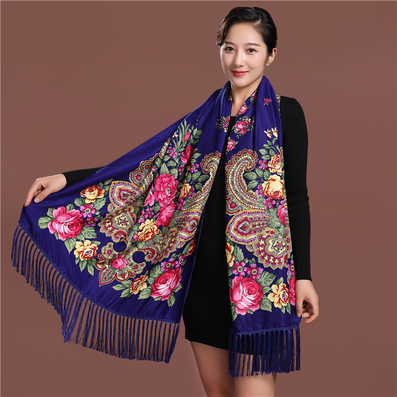 สไตล์รัสเซียหรูหราดอกไม้พิมพ์ผ - Ethnic Fashion For Ladies บทวิจารณ์และราคา