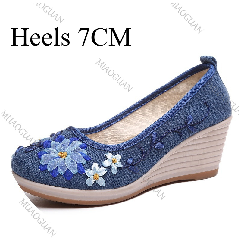 รองเท้าส้นเตารีดปักลายสำหรับผู - Ethnic Fashion บทวิจารณ์และราคา