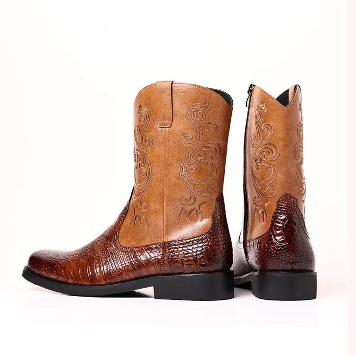 รองเท้าบูทคาวบอยสไตล์ตะวันตกแบ - Ethnic Fashion บทวิจารณ์และราคา
